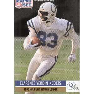 CLARENCE VERDIN, Punt Return, Indianapolis Colts, Jersey #83, Card No 