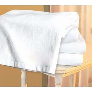   White 30x60 Terry Velour Spa Towel / Bath Towel