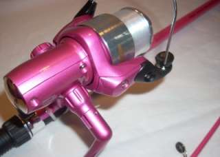   2pc 6 6 Pink Fin Chaser Rod Reel Combo Medium Light Fishing Pole