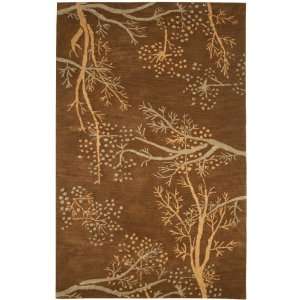  Hand Tufted Velarri Collection Brown Tree Wool Rug 8.00 x 