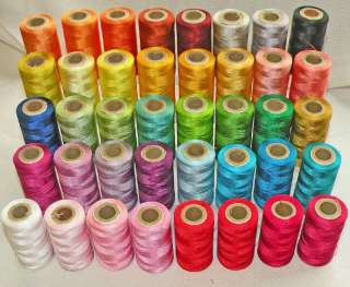   25 high quality 100 % shiny art silk embroidery thread spools perfect