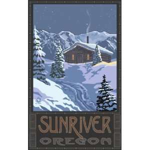  Northwest Art Mall Sunriver Oregon Winter Mountain Cabin 