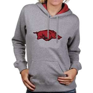  Arkansas Razorbacks Ladies Ash Game Day Hoody Sweatshirt 