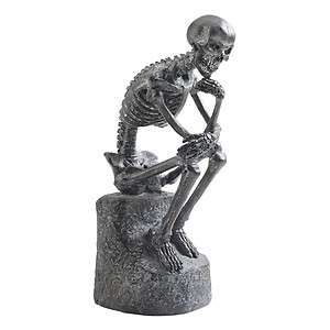 The Thinker Tongue In Cheek Preoccupied Skeleton Home Decor Halloween 
