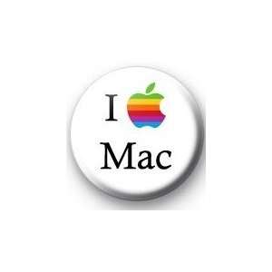  I LOVE MAC (Mac Symbol) Pinback Button 1.25 Pin / Badge 