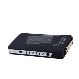 USB to DVI I Female VGA HDMI Graphic Card Adapter Converter Stereo 
