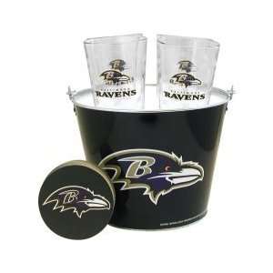 Baltimore Ravens Pint and Beer Bucket Set  Baltimore Ravens Gift Set