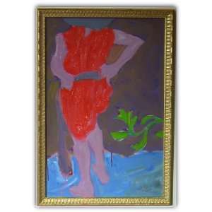 , Original Figurative Oil Painting on Paper on Board By Carmel Artist 
