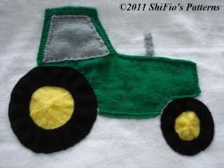 KNITTING PATTERN AFGHAN TRACTOR #189 ShiFios Patterns  
