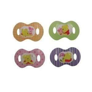  Disney Pooh Silicone BPA Free Pacifiers Infant 2 pack 