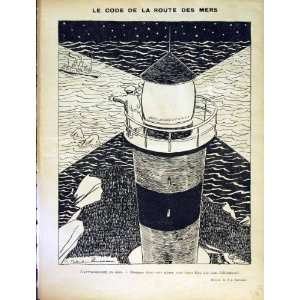LE RIRE FRENCH HUMOR MAGAZINE LIGHTHOUSE SEA SHIPS