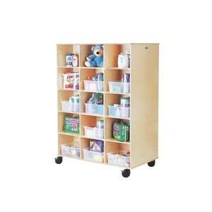  Double Sided Mobile   30 Cubbies   With 30 Bins 