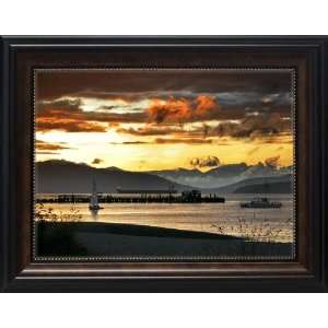  English Bay Vancouver, BC Sunset Framed Photo (Laminate 