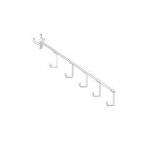  Chrome 5 J Hook Waterfall Faceout Fits 1/4 Pegboard Holes 
