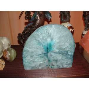  Blue Agate Bookends 6h X 6l X 3d