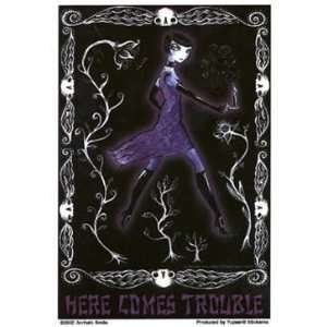  Archaic Smile   Here Comes Trouble   Sticker / Decal 