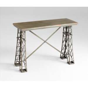  Cyan Design 05054 Raw Steel Vallis Console Table