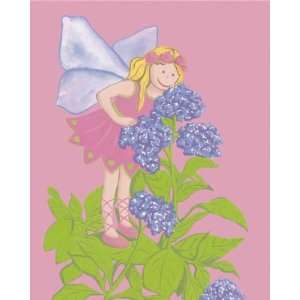  Fairy with Purple Flowers by Clara Almeida. Size 7.75 X 9 