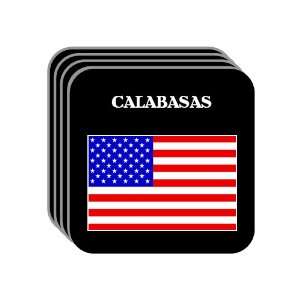 US Flag   Calabasas, California (CA) Set of 4 Mini Mousepad Coasters