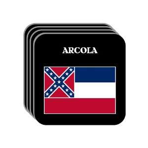  US State Flag   ARCOLA, Mississippi (MS) Set of 4 Mini 