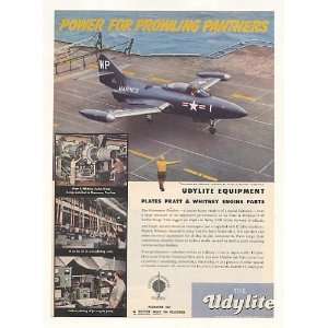  1952 US Marines Grumman F9F Panther Aircraft Udylite Print 