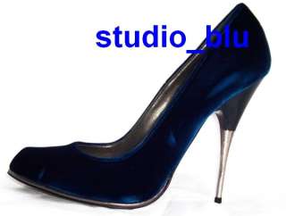 STELLA MCCARTNEY Velvet Metal Spike Heel Shoes 39.5  