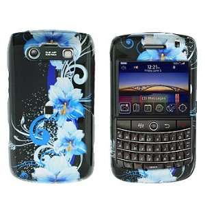 Blue Flower Snap on Hard Skin Cover Case for Blackberry Bold 2 Onyx 