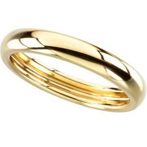   Ring Ring. 04.00Mm Scooped Inside Round Band In 14K Yellowgold Size 11