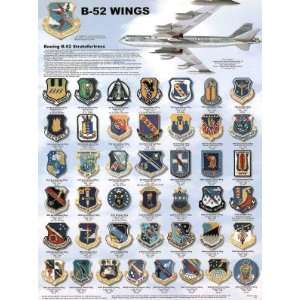   52 Wings Stratofortress Airplane Military Chart Poster