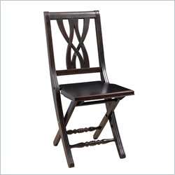 Hillsdale Embassy Golden Black Finish Folding Chair 796995955516 