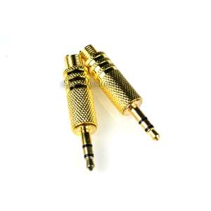 10pcs Gold 3.5 mm Stereo Male Plug Audio Connector  