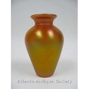   Marigold Iridescent Vase with Pink & Green Tones