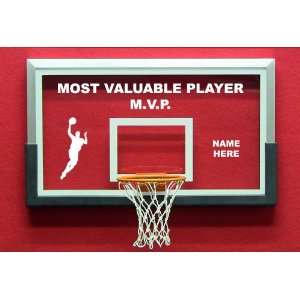  Most Valuable Player Basketball MVP Award Mini Backboard 