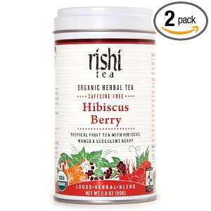 Rishi Tea Organic Hibiscus Berry Tea Grocery & Gourmet Food