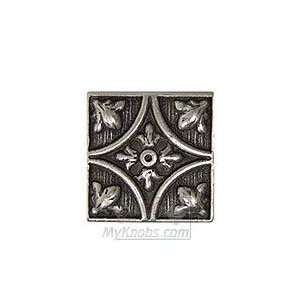  Section floral tile in pewter