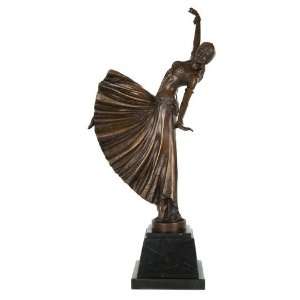  Bronze Art Deco Testris Dancer Figurine Statue Chiparus 