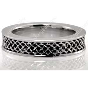 Celtic Knot Wedding Ring 4.5mm Wide, Platinum