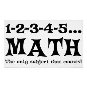 Black Math Counts Poster 