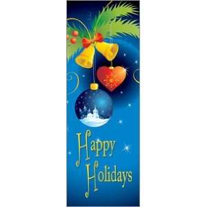  30 x 60 in. Holiday Banner Cartoon Ornaments