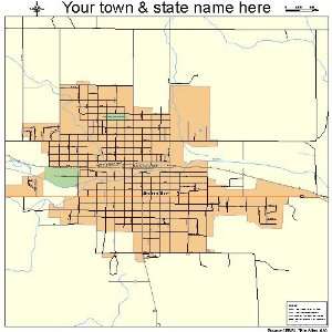  Street & Road Map of Broken Bow, Nebraska NE   Printed 