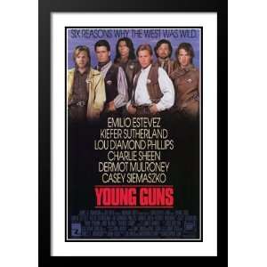  Young Guns Framed and Double Matted 32x45 Movie Poster 