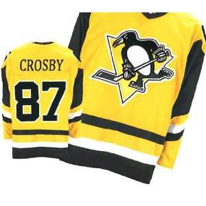 Pittsburgh Penguins #87 Sidney Crosby Throwback Yellow Hockey Jersey 