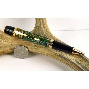  Green Circuit Board Sierra Vista Pen With a Gold Finish 