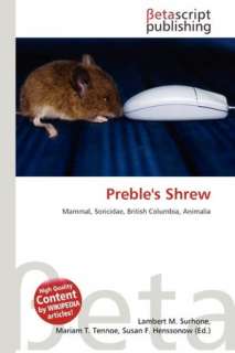   Prebles Shrew by Lambert M. Surhone, Betascript 