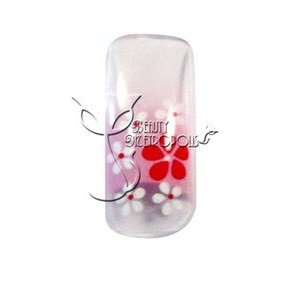 Pink Daisies Pre designed Acrylic/UV Gel Artificial/False French Nail 