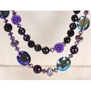  Amour NG900MP 24in. 650ct TGW 14mm Round Dark Purple Agate 