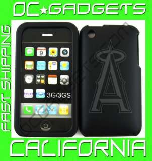 ANAHEIM ANGELS MLB BLACK COVER CASE IPHONE 3G 3GS  
