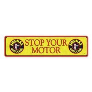  Signal Gasoline Stop Motor Vintage Metal Sign