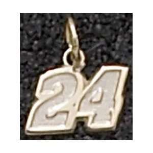  Jeff Gordon #24 Medium 14K Gold Pendant