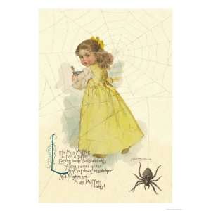 Little Miss Muffett Giclee Poster Print by Maud Humphrey, 12x16 